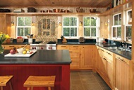 Interior View Of Kitchen With Signature Ultimate Wood Single Hung Windows