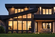 Exterior of home with Marvin Signature Ultimate Casement, narrow frame, polygon windows and Multi-Slide door